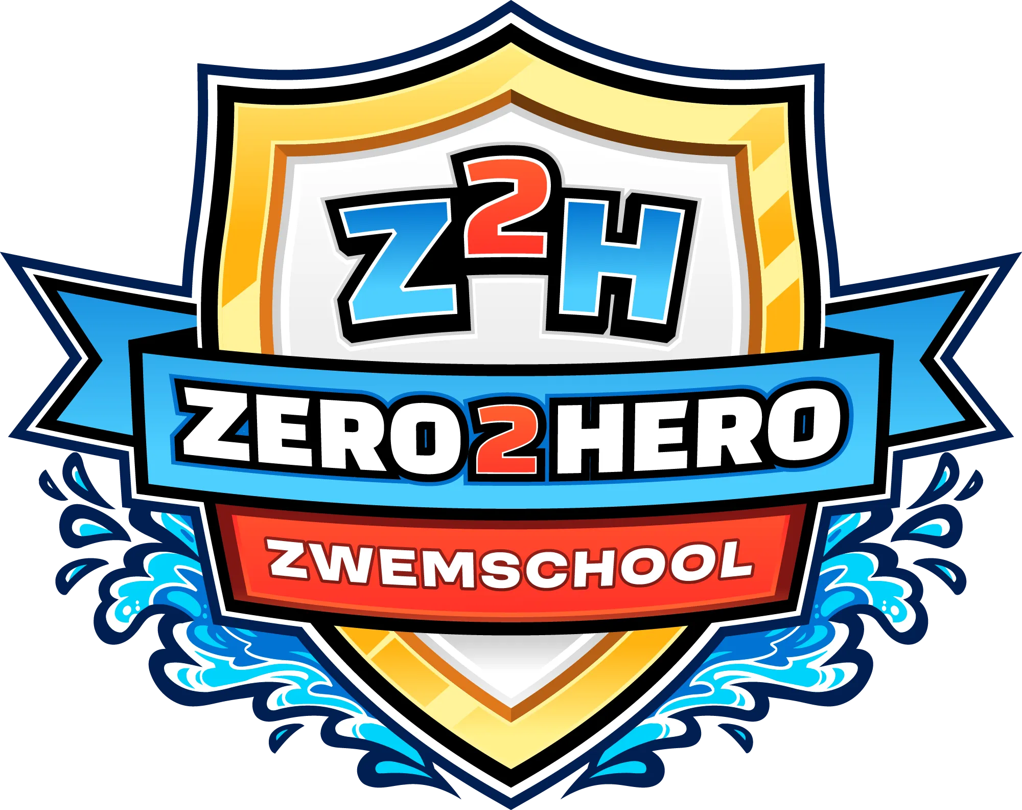 Zero2Hero Zwemschool mascot by Meekow