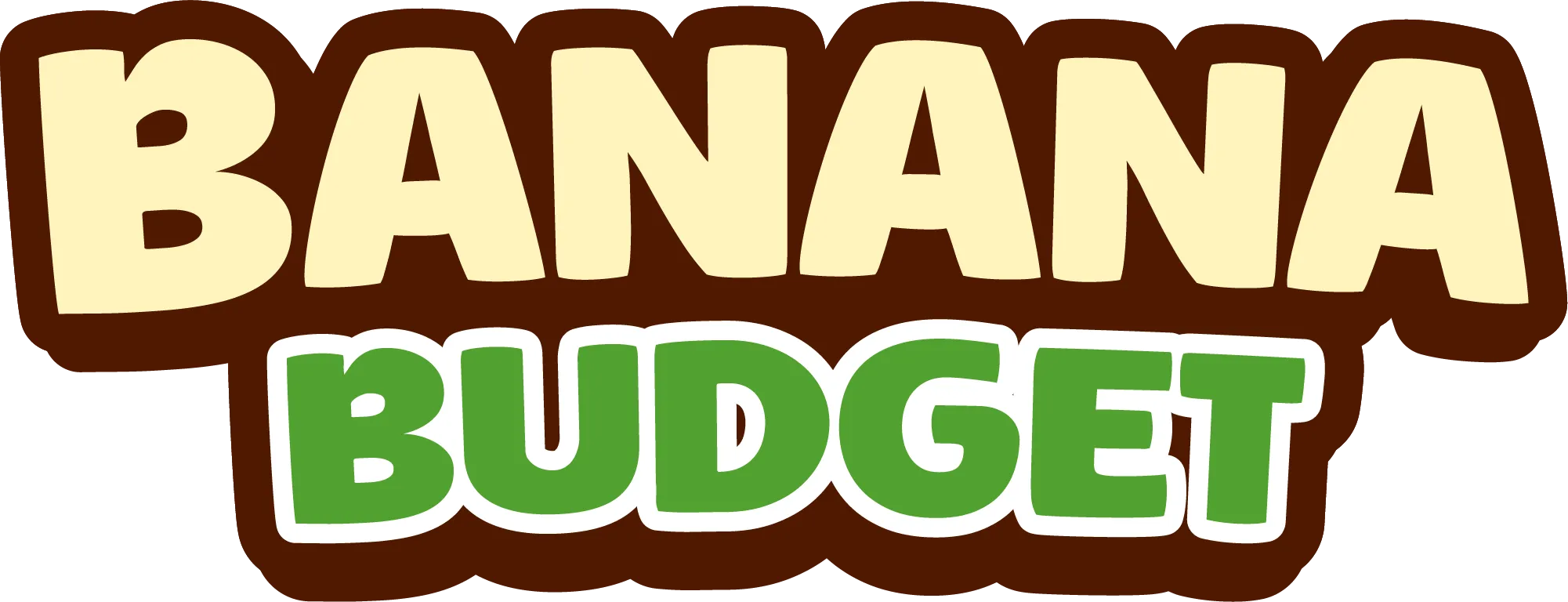 Banana Budget wordmark in cream and green